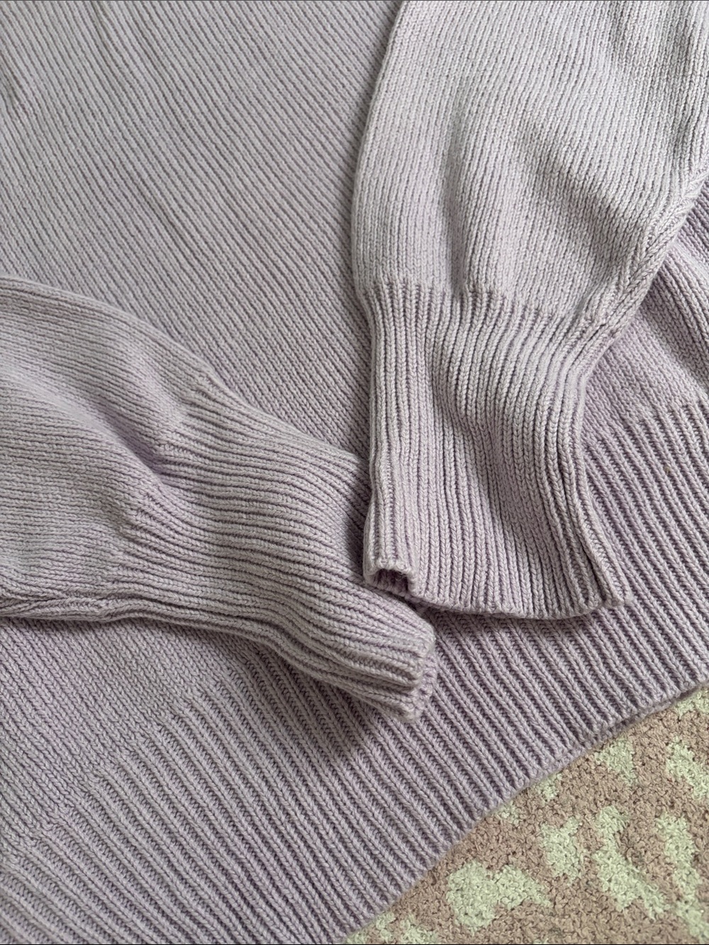 Pink Lily Lavender Crewneck Ribbed Knit Sweater - Picture 5 of 5
